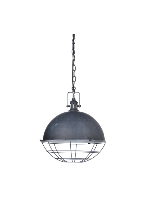 NETTO PENDANT LUMINAIRE 1ΧΕ27 METALLIC GREY Φ35ΧΗ120CM HAMMER