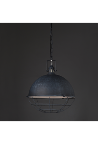 NETTO PENDANT LUMINAIRE 1ΧΕ27 METALLIC GREY Φ35ΧΗ120CM HAMMER