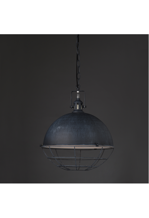 NETTO PENDANT LUMINAIRE 1ΧΕ27 METALLIC GREY Φ35ΧΗ120CM HAMMER