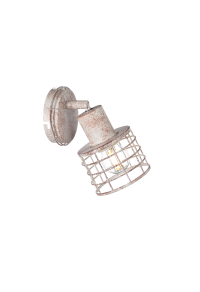 ^ PHASING OUT WALL MOUNTED LUMINAIRE 1ΧΕ27 METALLIC WHITE RUST 11,2Χ10Χ18,3CM DUBLIN