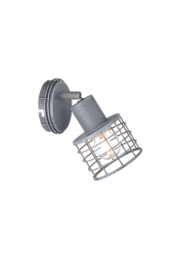 NETTO WALL LAMP 1ΧΕ27 METALLIC CEMENT SHADE 11,2Χ10Χ18,3CM DUBLIN