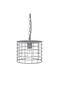 NETTO PENDANT LUMINAIRE 1ΧΕ27 METALLIC CEMENT SHADE Φ35,2ΧΗ120CM DUBLIN