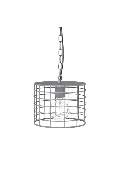 NETTO PENDANT LUMINAIRE 1ΧΕ27 METALLIC CEMENT SHADE Φ35,2ΧΗ120CM DUBLIN