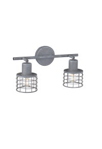 NETTO WALL MOUNTED LUMINAIRE 2ΧΕ27 METALLIC CEMENT SHADE 32Χ10Χ20,8CM DUBLIN