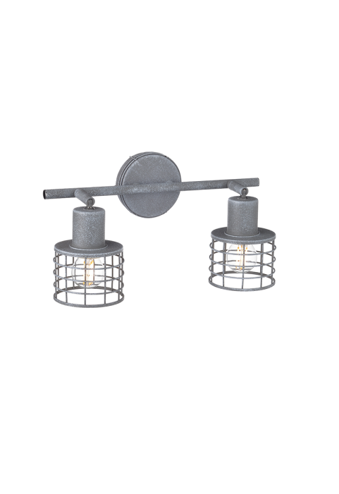 NETTO WALL MOUNTED LUMINAIRE 2ΧΕ27 METALLIC CEMENT SHADE 32Χ10Χ20,8CM DUBLIN