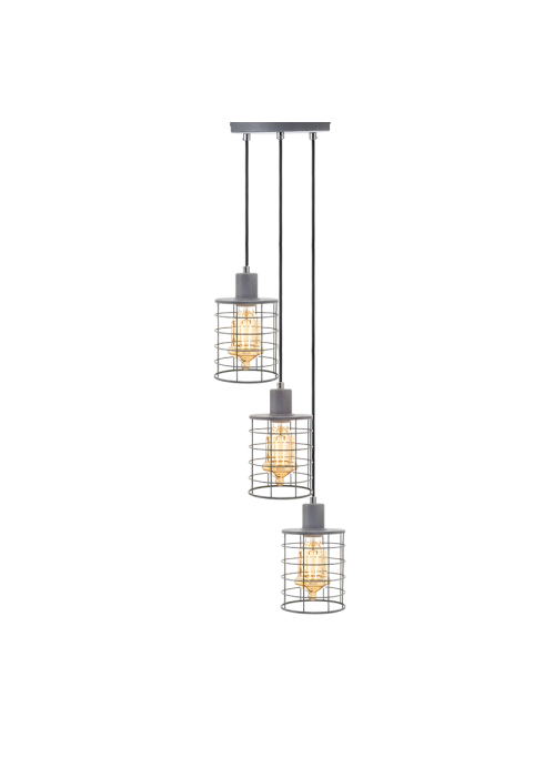 NETTO PENDANT LUMINAIRE 3ΧΕ27 METALLIC CHIMENT Φ20ΧΗ120CM DUBLIN