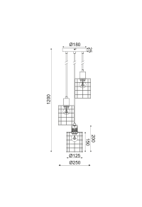 NETTO PENDANT LUMINAIRE 3ΧΕ27 METALLIC CHIMENT Φ20ΧΗ120CM DUBLIN