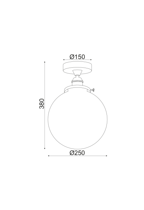ПЛАФОН 1ΧΕ27 НИКЕЛ МЕТАЛ + СТЪКЛО  Φ25ΧΗ38CM TARO