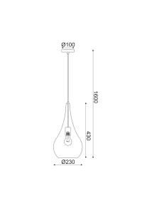 NETTO PENDANT L/F 1ΧΕ27 METAL CHROME Φ20ΧΗ41Χ160CM PLEIADES