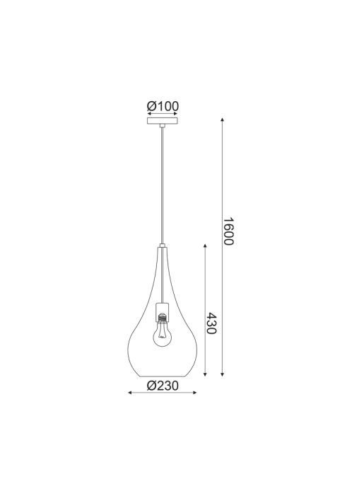 NETTO PENDANT L/F 1ΧΕ27 METAL CHROME Φ20ΧΗ41Χ160CM PLEIADES