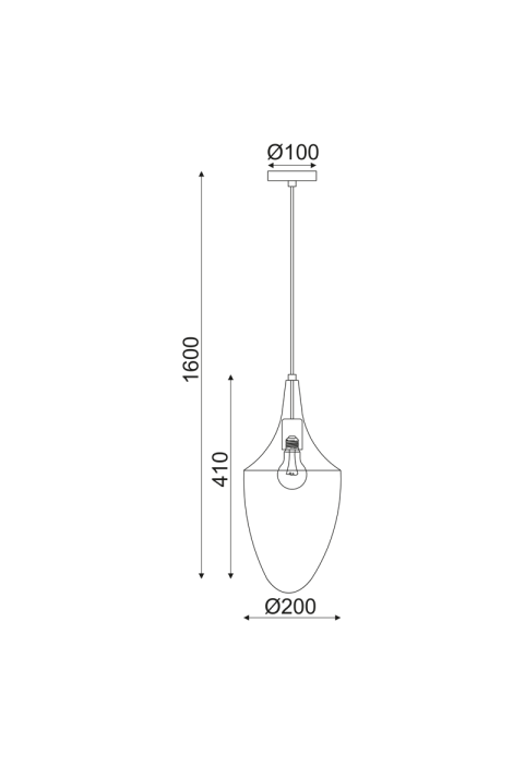 NETTO PENDANT L/F 1ΧΕ27 METAL POLISHED BRASS Φ23ΧΗ43Χ160CM PLEIADES
