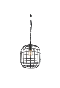NETTO PENDANT L/F 1ΧΕ27 METAL BLACK Φ24ΧΗ100CM PROMETHEUS