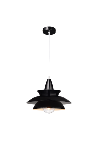 NETTO PENDANT LUMINAIRE 1ΧΕ27 METALIC BLACK Φ33ΧΗ128CM BROOKLYN