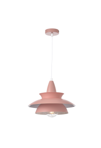PENDANT LUMINAIRE 1ΧΕ27 METALIC PINK Φ33ΧΗ128CM BROOKLYN