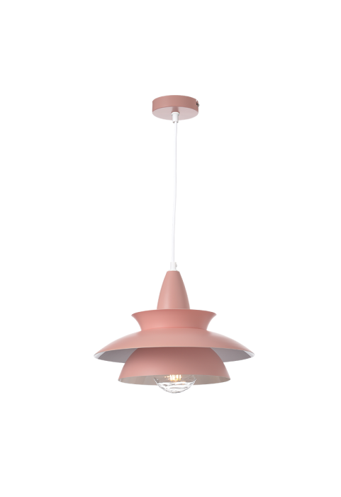 PENDANT LUMINAIRE 1ΧΕ27 METALIC PINK Φ33ΧΗ128CM BROOKLYN
