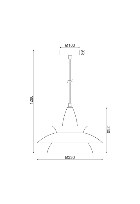 NETTO PENDANT LUMINAIRE 1ΧΕ27 METALIC YELLOW Φ33ΧΗ128CM BROOKLYN