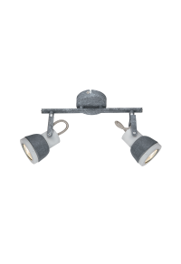 NETTO WALL MOUNTED LUMINAIRE 2×GU10 METALLIC CEMENT SHADE 26×8×18,5CM INKA