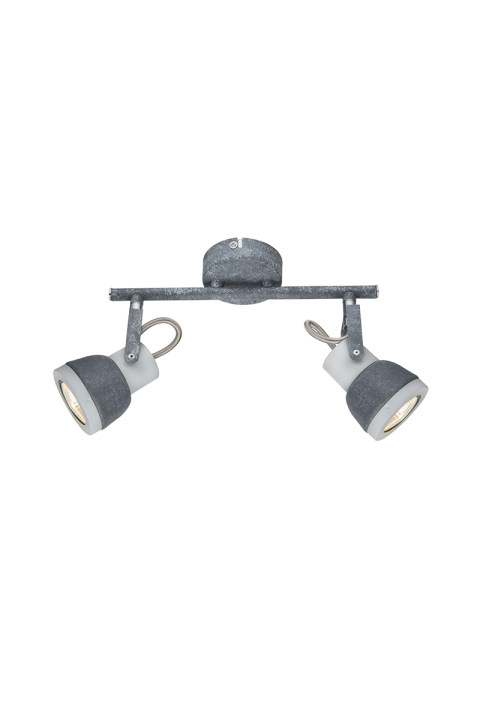 NETTO WALL MOUNTED LUMINAIRE 2×GU10 METALLIC CEMENT SHADE 26×8×18,5CM INKA