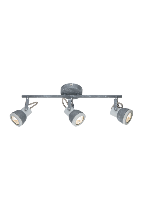 NETTO WALL MOUNTED LUMINAIRE 3×GU10 METALLIC CEMENT SHADE 45×10×19CM INKA