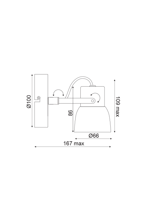 АПЛИК 1ΧGU10 МЕТАЛ+ ЦИМЕНТ Φ10ΧΗ16,5CM PEPPER
