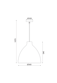 ПЕНДЕЛ  1ΧΕ27 КАФЯВА ТРЪСТИКА  Φ34ΧΗ107CM OIA