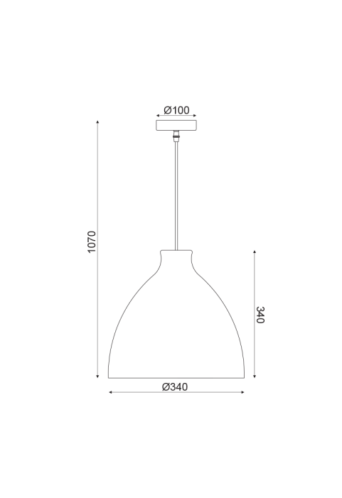 ПЕНДЕЛ 1ΧΕ27 ТРЪСТИКА  Φ34ΧΗ107CM OIA
