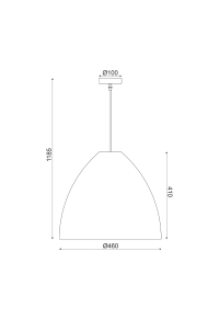 ПЕНДЕЛ 1ΧΕ27 КАФЯВА ТРЪСТИКА Φ45ΧH119CM OIA