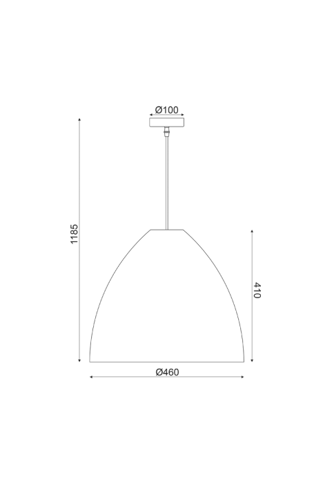 ПЕНДЕЛ 1ΧΕ27 КАФЯВА ТРЪСТИКА Φ45ΧH119CM OIA