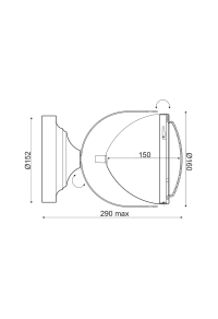 АПЛИК 1ΧΕ14 МЕСИНГ  МЕТАЛ + СТЪКЛО Φ15,2ΧΗ24,7CM HARLEY