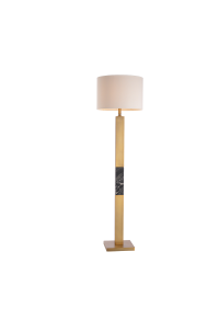 ЛАМПИОН 1ΧΕ27 МЕСИНГ  МЕТАЛ+БЯЛ АМПАЗУР  Φ43ΧΗ153CM LUXOR
