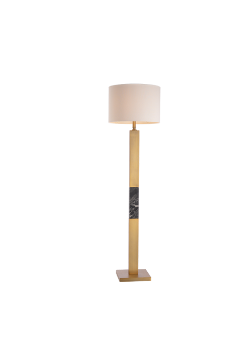 ЛАМПИОН 1ΧΕ27 МЕСИНГ  МЕТАЛ+БЯЛ АМПАЗУР  Φ43ΧΗ153CM LUXOR