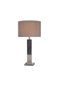 НАСТОЛНА ЛАМПА  1ΧΕ27 МЕТАЛ НИКЕЛ+СИВО АМПАЗУР Φ38ΧΗ72CM LUXOR