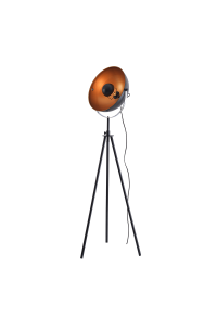 ЛАМПИОН 1ΧΕ27 МЕТАЛНО ЧЕРНО/ЗЛАТНО  Φ48ΧΗ150CM CAMARA