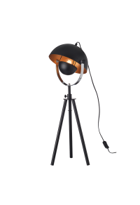 НАСТОЛНА ЛАМПА 1ΧΕ27  МЕТАЛНО ЧЕРНО/ЗЛАТНО 18Χ28ΧΗ48CM CAMARA