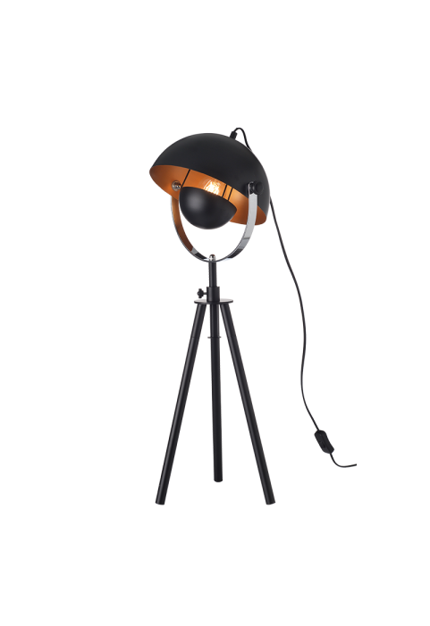 НАСТОЛНА ЛАМПА 1ΧΕ27  МЕТАЛНО ЧЕРНО/ЗЛАТНО 18Χ28ΧΗ48CM CAMARA