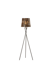 ЛАМПИОН 1ΧΕ27 МЕТАЛНО КАФЯВ/ТРЪСТИКА Φ38ΧΗ152CM AGATHA