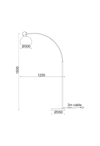 ЛАМПИОН 1ΧΕ27 МЕТАЛЕН МЕСИНГ+МРАМОР 165Χ35ΧΗ193CM MATILDA