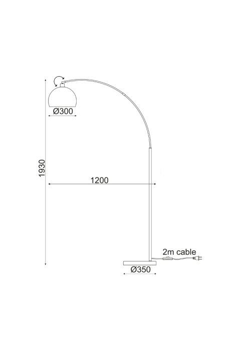 ЛАМПИОН 1ΧΕ27 МЕТАЛЕН МЕСИНГ+МРАМОР 165Χ35ΧΗ193CM MATILDA