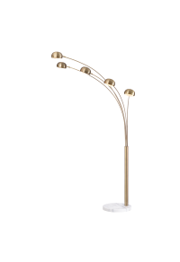 ЛАМПИОН 5ΧΕ27 МЕТАЛНО МЕСИНГ+МРАМОР 153Χ115ΧΗ198CM MARKELLA