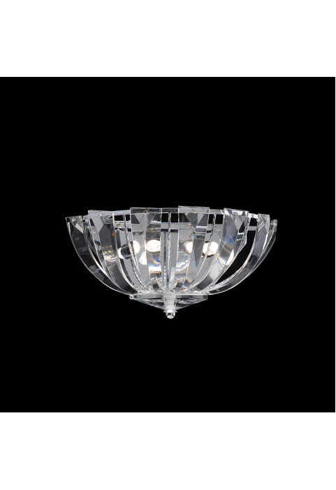 NETTO WALL L/F 2XG9 CRYSTAL + CHROME METAL 28,5Χ17,5Χ14CM LUCA