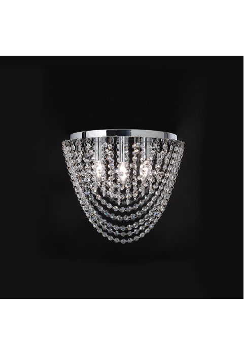 NETTO L/F CEILING 4XE14 CRYSTAL + CHROME METAL Φ40ΧΗ30CM MISSY