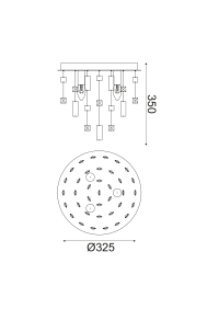 ПЛАФОН SOMER / CEILING LIGHT 3XE14 CHROME METAL Φ35XH32.5CMM SOMER