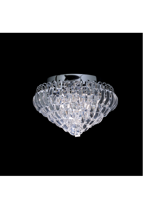 ПЛАФОН 3ΧΕ14 ЦВЯТ МЕТАЛ+КРИСТАЛ Φ35ΧΗ20CM VICA