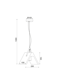 ПЕНДЕЛ 1ΧΕ27 ЦИМЕНТ+КОЖА  20Χ10ΧΗ100CM ALFA
