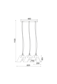 ПОЛИЛЕЙ 3ΧΕ27 ЦИМЕНТ+КОЖА 62Χ20ΧΗ110CM ALFA