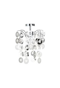 NETTO PENDANT 1XE27 ACRYLIC+ CHROME METAL Φ30ΧΗ46CM FAIDRA