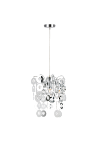 NETTO PENDANT 1XE27 ACRYLIC+ CHROME METAL Φ30ΧΗ130CM FAIDRA