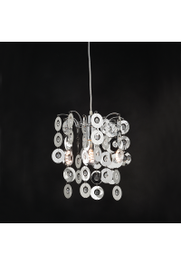 NETTO PENDANT 1XE27 ACRYLIC+ CHROME METAL Φ30ΧΗ130CM FAIDRA