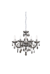 ПОЛИЛЕЙ NEFERTITI / PENDANT LAMP 5X14 ACRYLIC TINTED+CHROME METAL Φ46XH122CM NEFERTITI