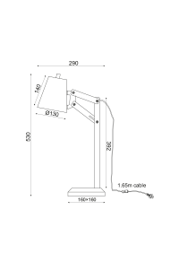 NETTO TABLE LIGHTING 1ΧΕ14 WOOD+GREY METAL 27Χ16ΧΗ53CM SELDON